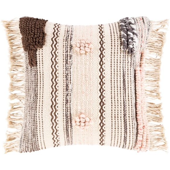 Lucretia Boho Fringe 20-inch Throw Pillow - Picture 3 of 3